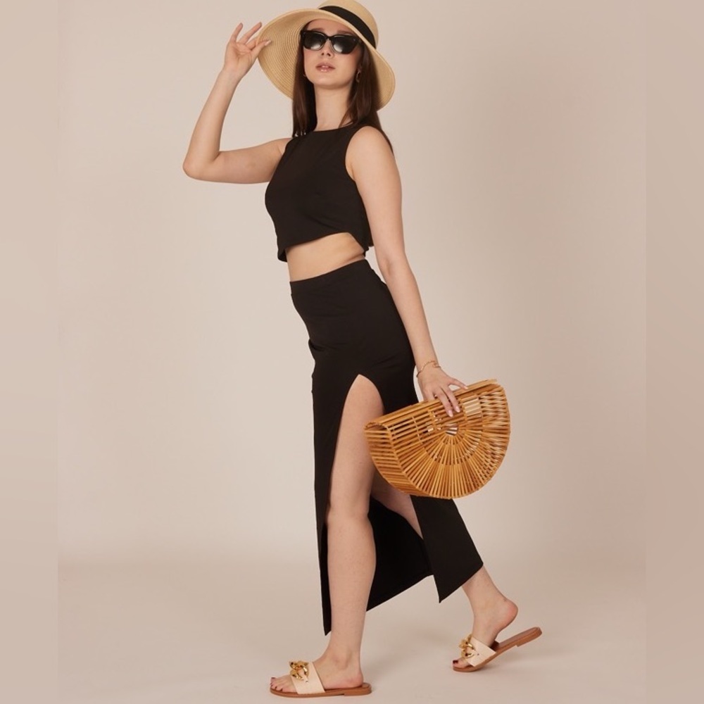 High Slit Maxi Skirt